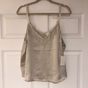 Beige Silky Cropped Cami!